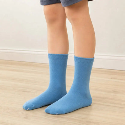 12 Pairs Blue Premium Cotton School Socks