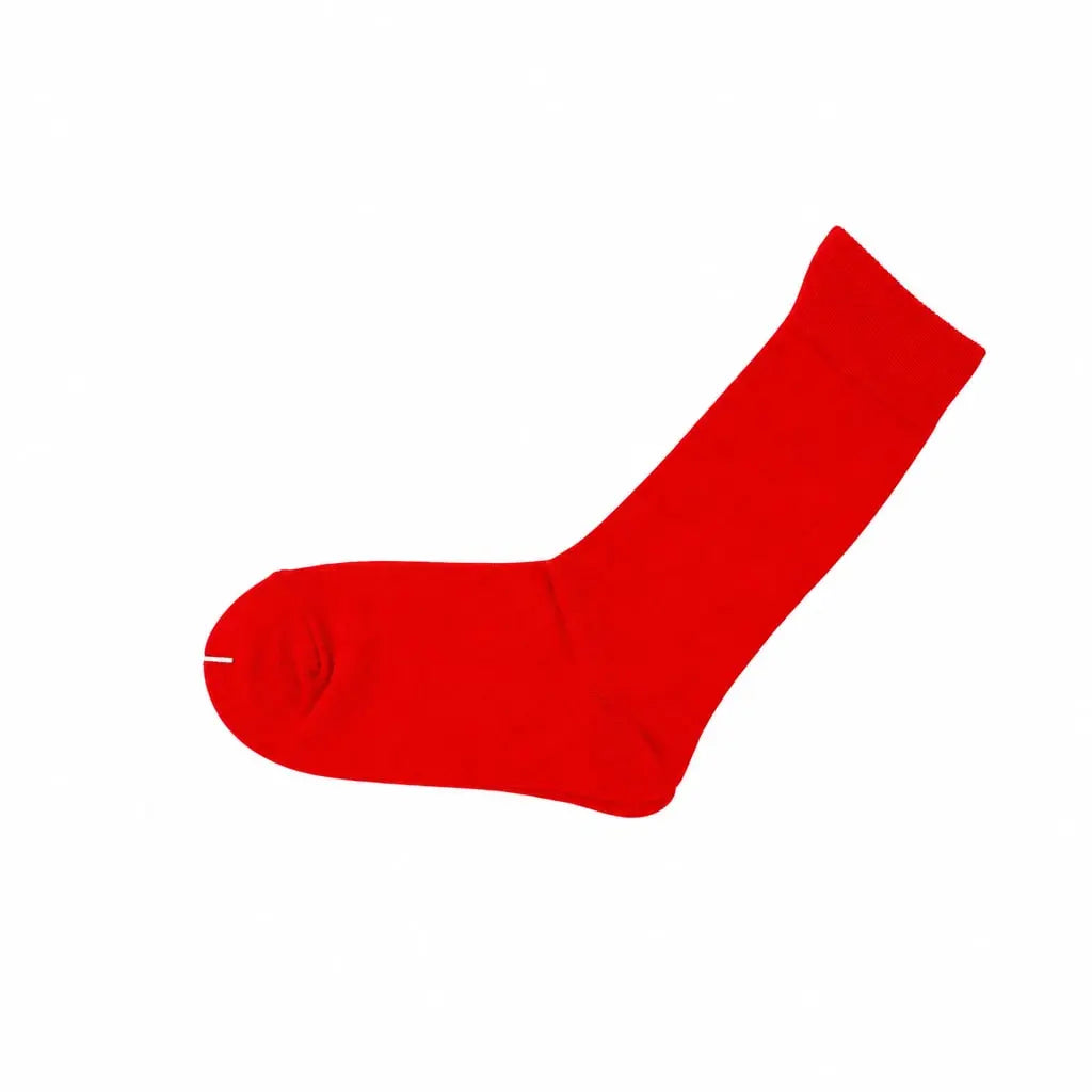 12 Pairs Red Premium Cotton School Socks