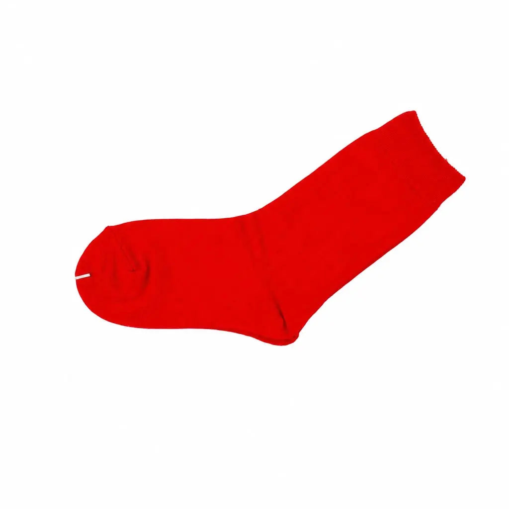 12 Pairs Red Premium Cotton School Socks