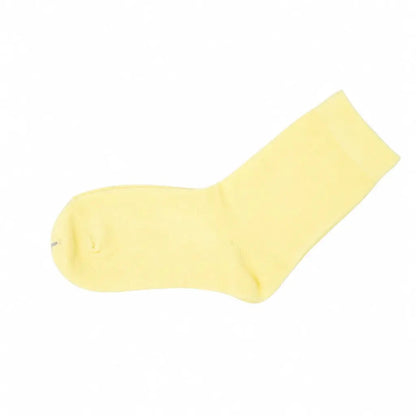 12 Pairs Yellow Premium Cotton School Socks