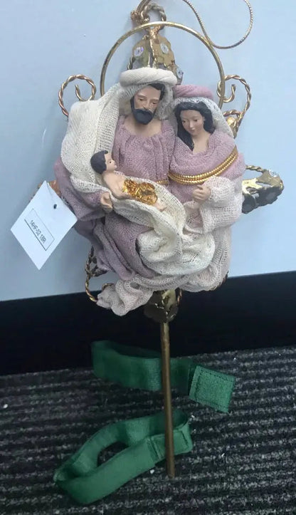 12.75" (32cm) Holy Family Christmas Tree Topper – Religious Nativity Ornament, Christian Christmas Tree Decoration & Holiday Home Decor ✨