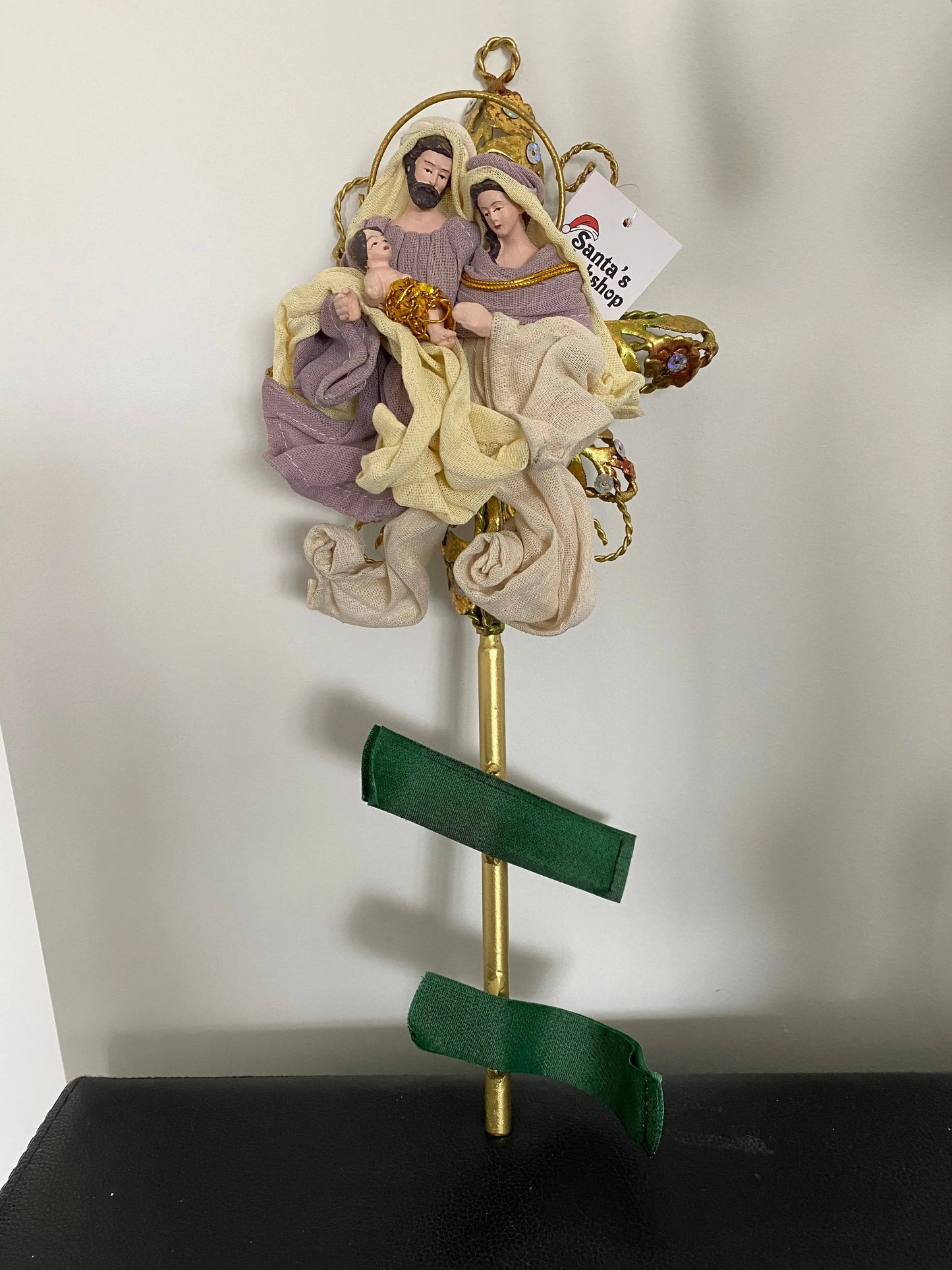 12.75" (32cm) Holy Family Christmas Tree Topper – Religious Nativity Ornament, Christian Christmas Tree Decoration & Holiday Home Decor ✨