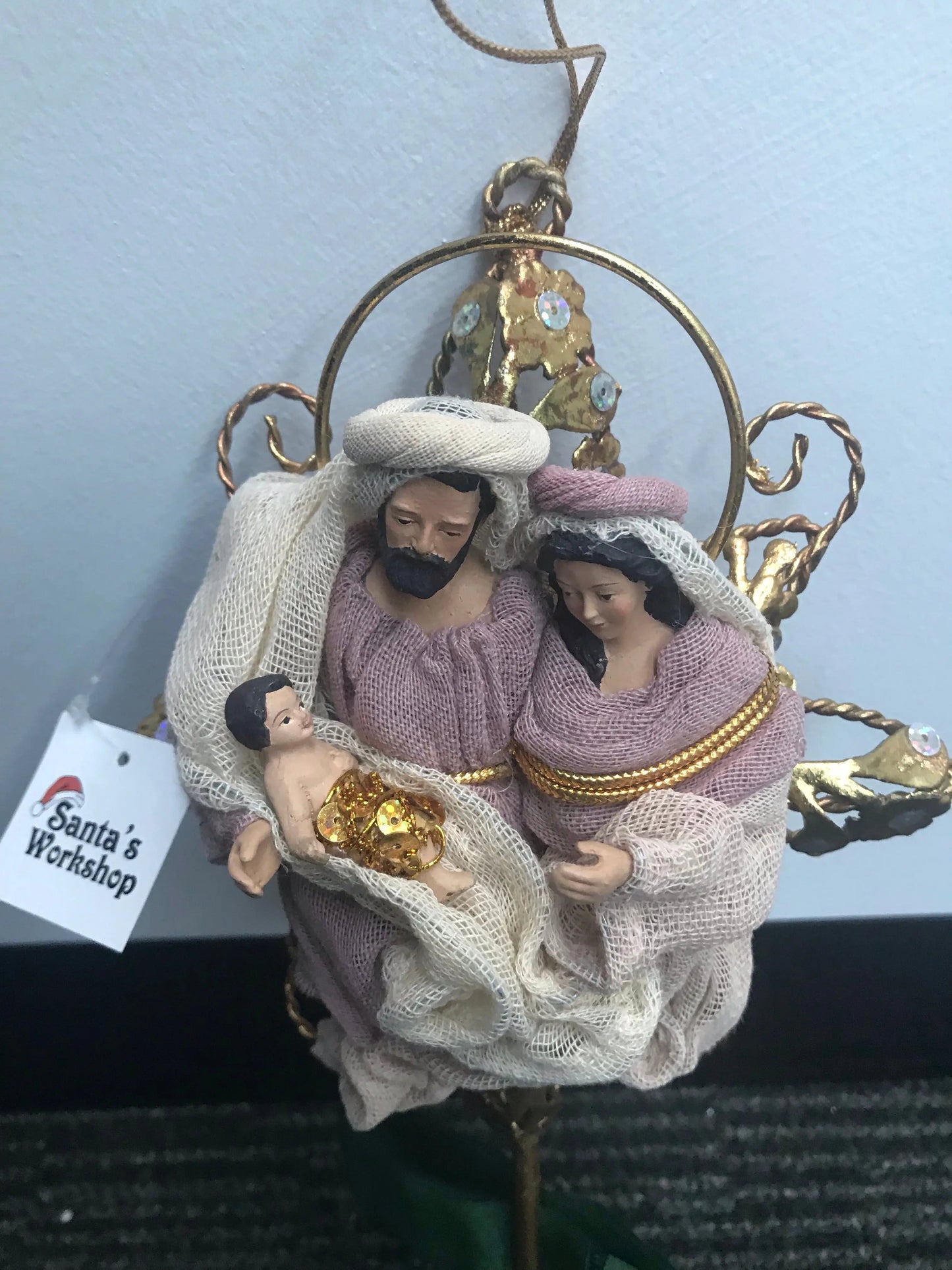 12.75" (32cm) Holy Family Christmas Tree Topper – Religious Nativity Ornament, Christian Christmas Tree Decoration & Holiday Home Decor ✨
