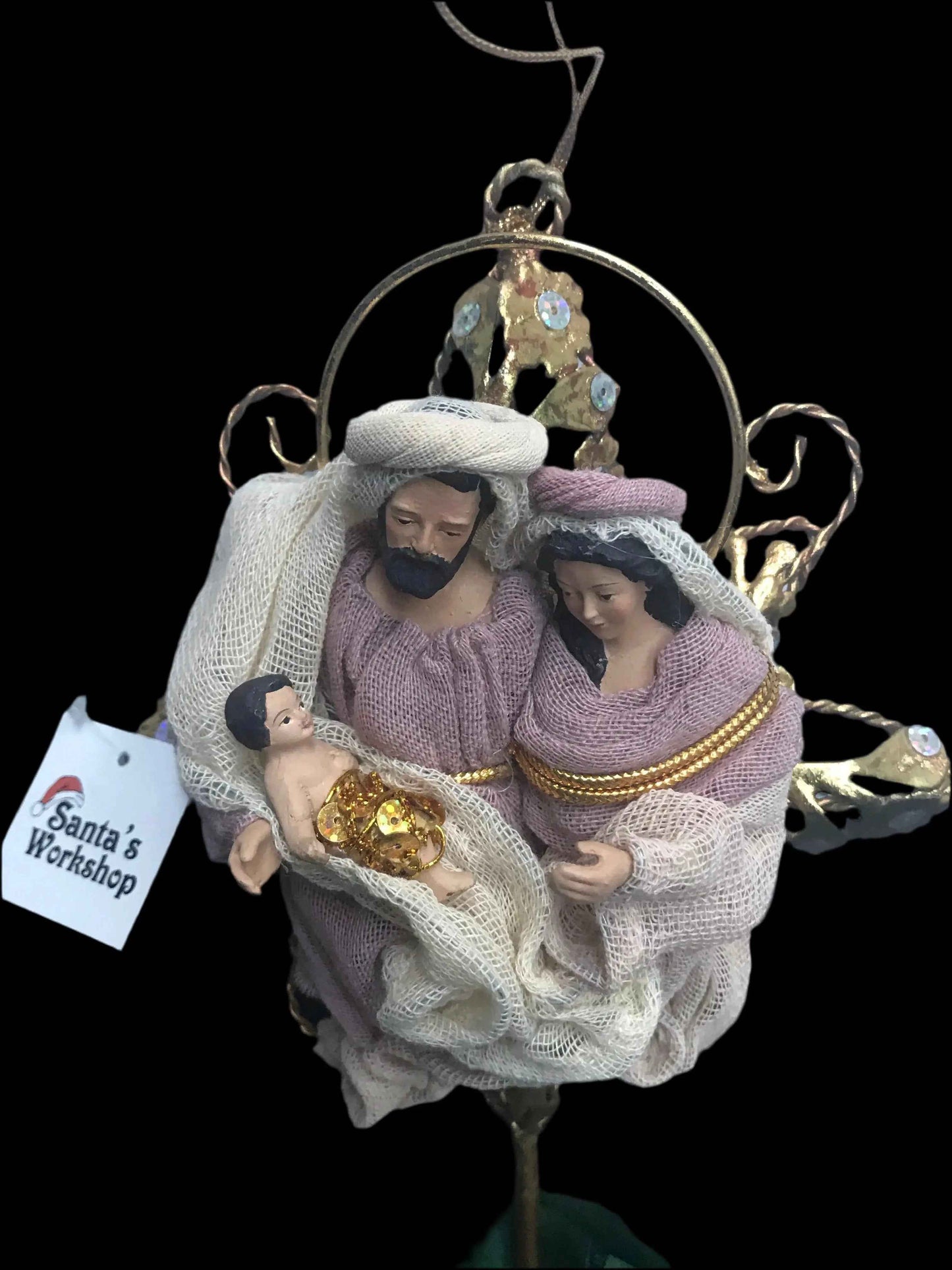 12.75" (32cm) Holy Family Christmas Tree Topper – Religious Nativity Ornament, Christian Christmas Tree Decoration & Holiday Home Decor ✨