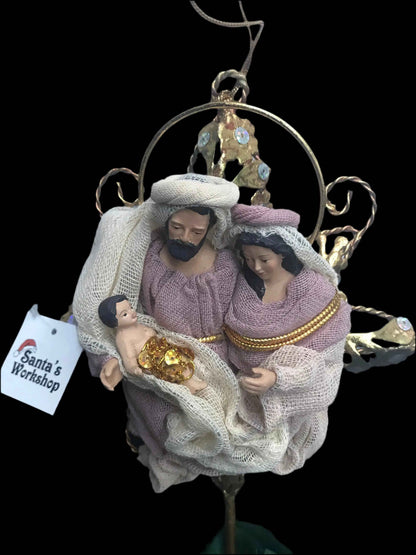 12.75" (32cm) Holy Family Christmas Tree Topper – Religious Nativity Ornament, Christian Christmas Tree Decoration & Holiday Home Decor ✨