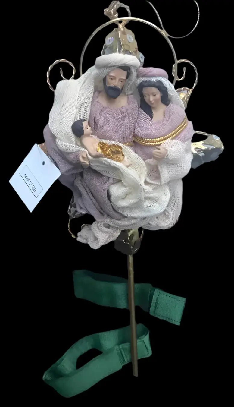 12.75" (32cm) Holy Family Christmas Tree Topper – Religious Nativity Ornament, Christian Christmas Tree Decoration & Holiday Home Decor ✨