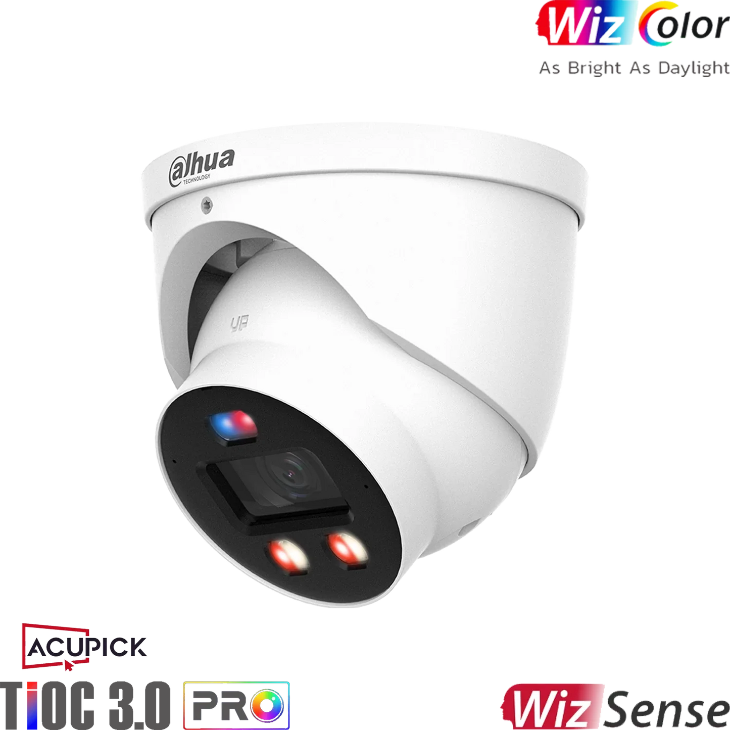 NEW* DAHUA 6MP TIOC Wizcolor ACUPICK DH-IPC-HDW3649H-AS-PV-PRO-ANZ Smart Dual Light Active Deterrence Fixed-Focal Eyeball WizSense Network IP CCTV Camera