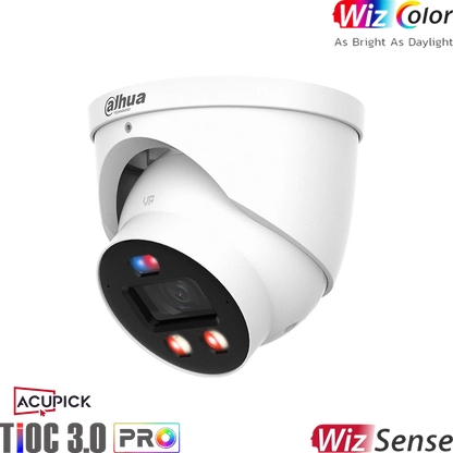 NEW* DAHUA 6MP TIOC Wizcolor ACUPICK DH-IPC-HDW3649H-AS-PV-PRO-ANZ Smart Dual Light Active Deterrence Fixed-Focal Eyeball WizSense Network IP CCTV Camera