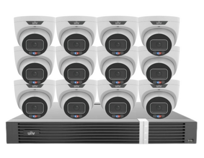 Uniview 8MP CCTV Kit – Up to 16 Cameras with 16-Channel AI NVR and HDD (8MP Triguard Series)