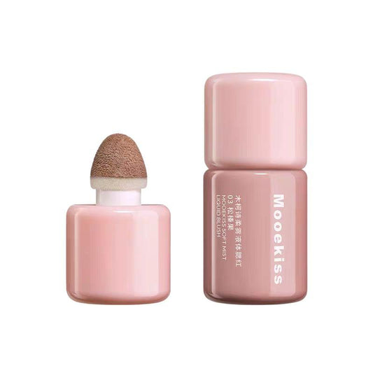 Soft matte blush & highlight liquid, shade 01, pink bottle with sponge applicator