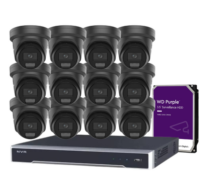 *NEW Hikvision 8MP ColorVu CCTV Kit – 16-Channel 8K NVR DS-7616NI-M2/16P + 16x DS-2CD2387G3-LIS2UY/SL (L)(RB) Cameras, Hybrid Light, Audio, HDD, ANZ Certified
