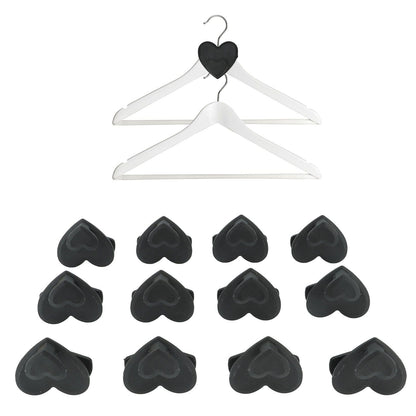 12pcs Clothes Hanger Connector Hooks Hanger Connecting Hooks Multifunctional Wardrobe Drying Hanger Black