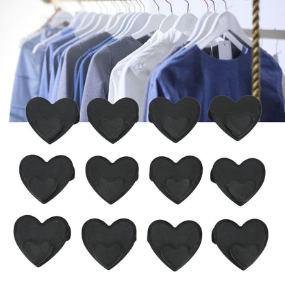 12pcs Clothes Hanger Connector Hooks Hanger Connecting Hooks Multifunctional Wardrobe Drying Hanger Black