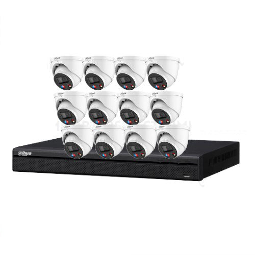 Dahua 8MP TIOC 3.0 12-Camera AI CCTV Surveillance Kit with 16CH WizSense AI NVR System & HDD (DH-IPC-HDW3849H-AS-PV-S2) ACUPICK