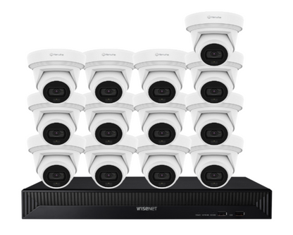 Hanwha Vision x16 8MP AI Dual Light CCTV Kit – 16 Cameras with 16CH NVR & HDD HV-QNE-C9013RL