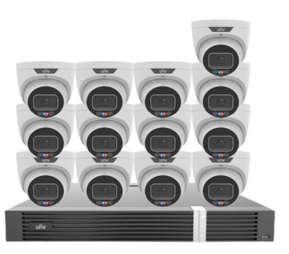 Uniview 8MP CCTV Kit – Up to 16 Cameras with 16-Channel AI NVR and HDD (8MP Triguard Series)