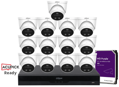 Dahua AcuPick Ready 8MP Starlight CCTV Kit – DH-IPC-HDW3867EM-S-IL-ANZ | 4/8/16 Fixed Turret Cameras + 16CH AI NVR + HDD | Advanced WizSense IP Surveillance System
