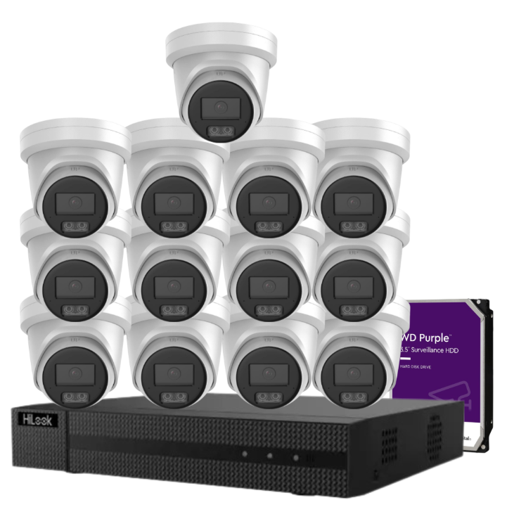 HiLook IPC-T561H-MU 6MP Hi-Color CCTV Kit with 16-Channel PoE NVR + HDD | Supports up to 16 Cameras | SKU: IPC-T561H-MU-16KIT