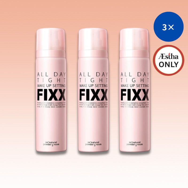 Makeup setting spray 3-pack, pink 120ml bottles