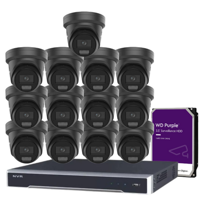 *NEW Hikvision 8MP ColorVu CCTV Kit – 16-Channel 8K NVR DS-7616NI-M2/16P + 16x DS-2CD2387G3-LIS2UY/SL (L)(RB) Cameras, Hybrid Light, Audio, HDD, ANZ Certified