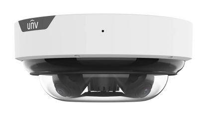 Uniview IPC8645EA-ADZKM-I1 4 x 5MP MultiView Wise-ISP VF IR Dome Network Camera, 20MP Super Startlight IR 4-Directional Panoramic, Pro Series