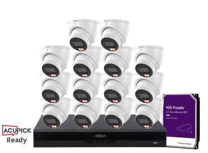 Dahua IPC-HDW3667EM-S-IL-ANZ 6MP AcuPick WizSense CCTV Kit – Up to 16 Cameras with 16CH Recorder, 8MP NVR & HDD | Smart Dual-Light Surveillance System