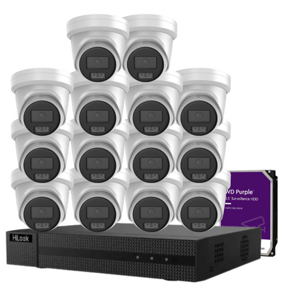 HiLook IPC-T561H-MU 6MP Hi-Color CCTV Kit with 16-Channel PoE NVR + HDD | Supports up to 16 Cameras | SKU: IPC-T561H-MU-16KIT