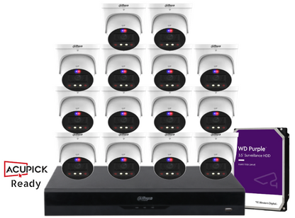 Dahua AcuPick Ready 8MP TiOC PRO Turret CCTV Kit – DH-IPC-HDW3849H-ZAS-PV-ANZ-S2 | 4/8/16 Cameras + 16CH NVR + HDD | AI Smart Surveillance System