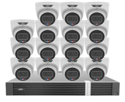 Uniview 8MP CCTV Kit – Up to 16 Cameras with 16-Channel AI NVR and HDD (8MP Triguard Series)
