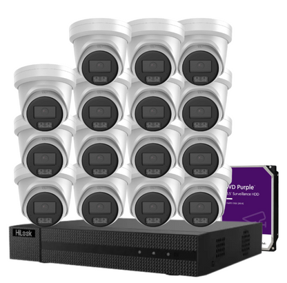 HiLook IPC-T561H-MU 6MP Hi-Color CCTV Kit with 16-Channel PoE NVR + HDD | Supports up to 16 Cameras | SKU: IPC-T561H-MU-16KIT