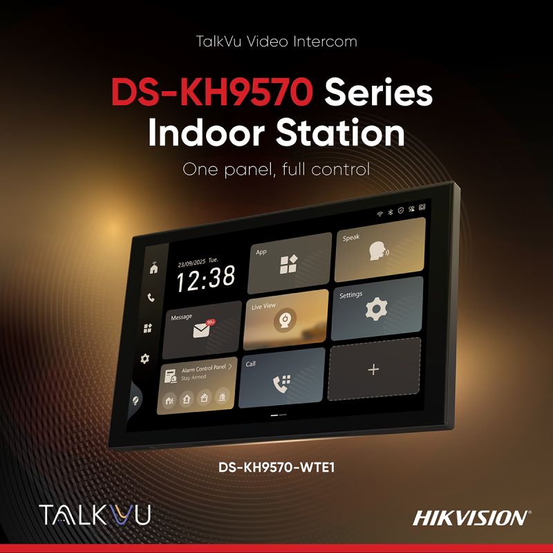 DS-KH9570-WTE1/S – Hikvision 9 Series 10.1" Android Video Intercom room station with Wi-Fi 6 & PoE