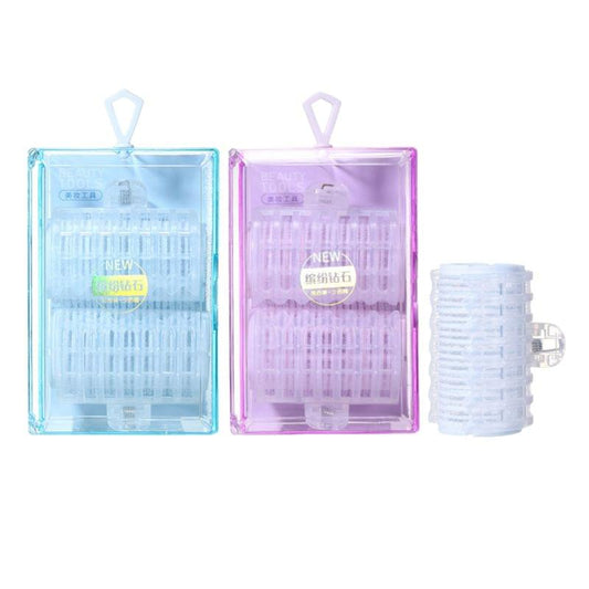Large hair curler set, 2pcs, blue and purple roller pieces in display boxes