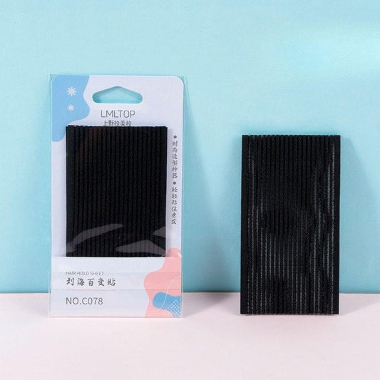 Set of black hair fringe adhesive stickers, two pieces