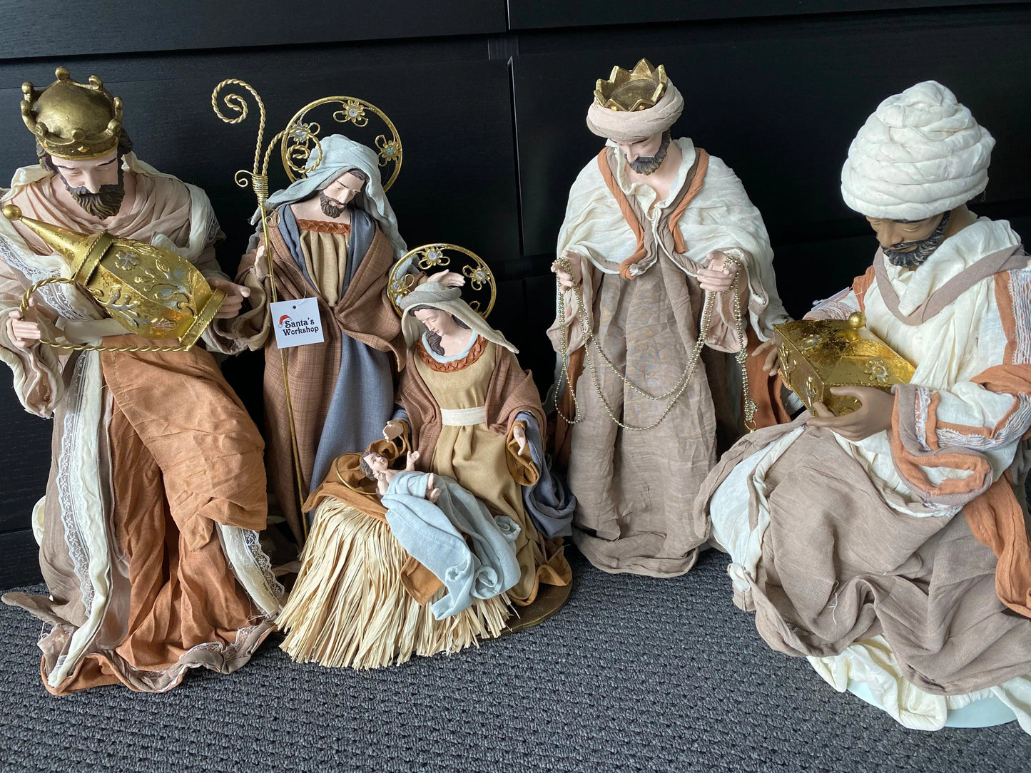 18.75” Christmas decor handmade religious nativity - Handmade Religious Christmas Decor (51 cm)