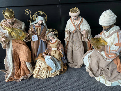 18.75” Christmas decor handmade religious nativity - Handmade Religious Christmas Decor (51 cm)