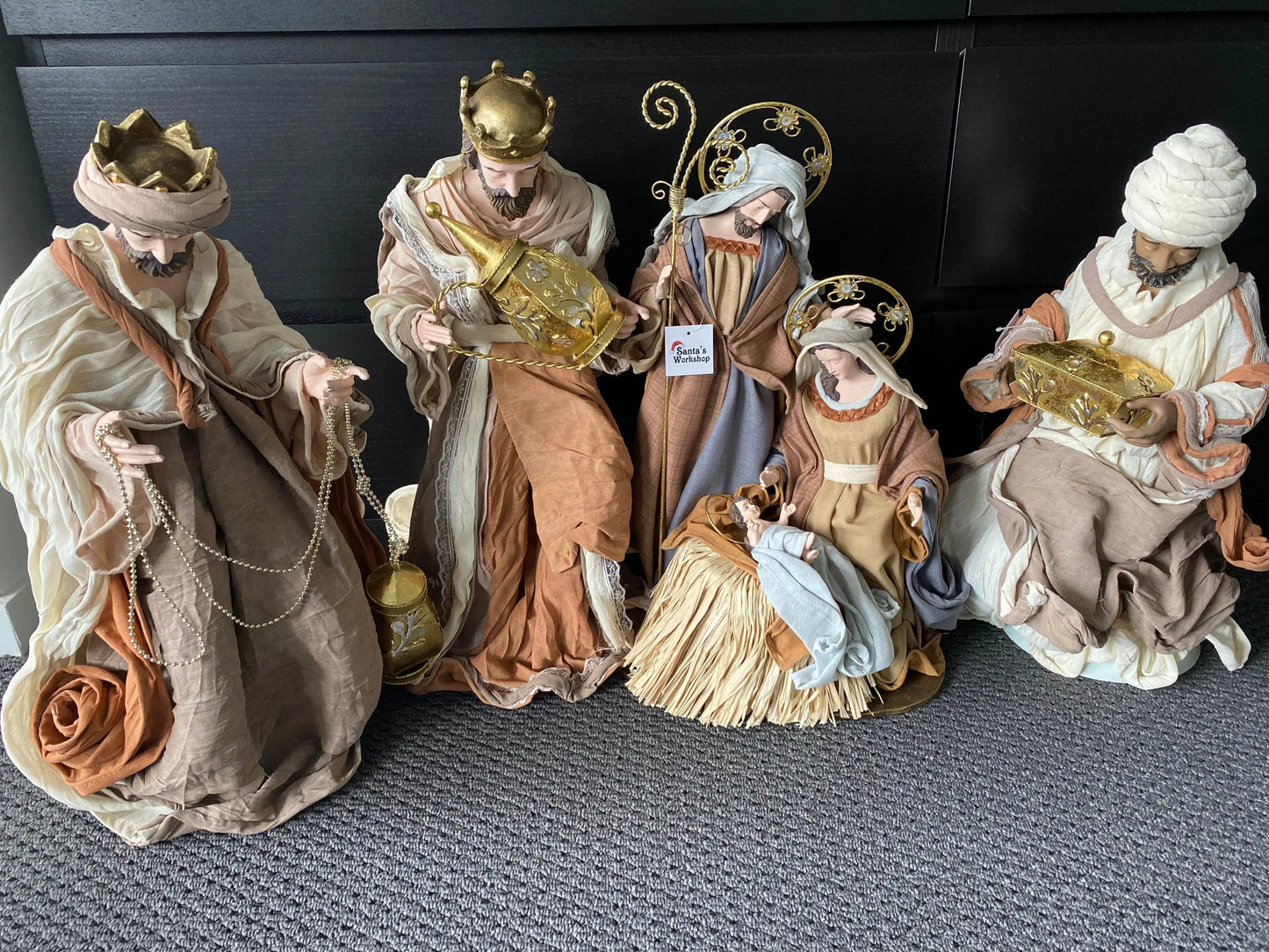 18.75” Christmas decor handmade religious nativity - Handmade Religious Christmas Decor (51 cm)