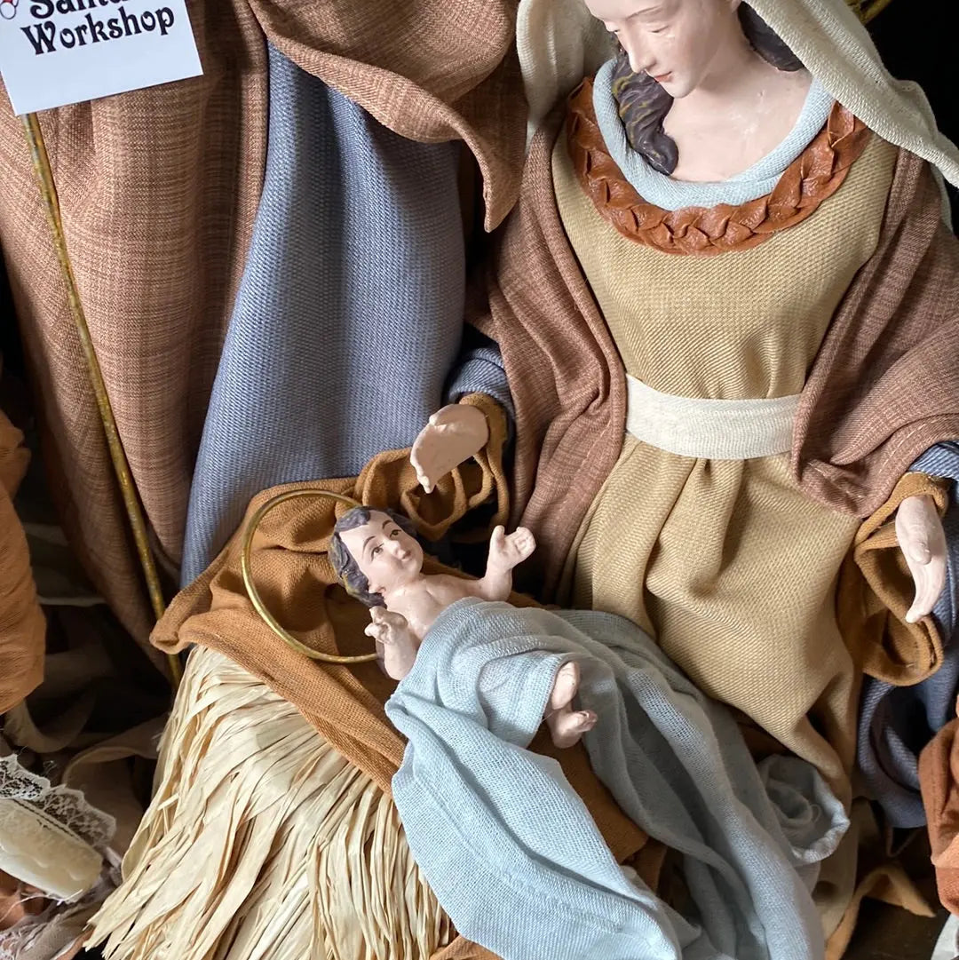 18.75” Christmas decor handmade religious nativity - Handmade Religious Christmas Decor (51 cm)