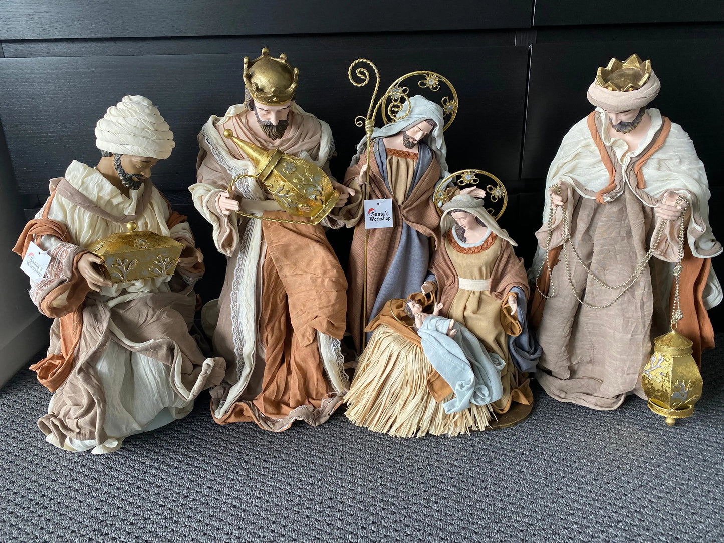 18.75” Christmas decor handmade religious nativity - Handmade Religious Christmas Decor (51 cm)