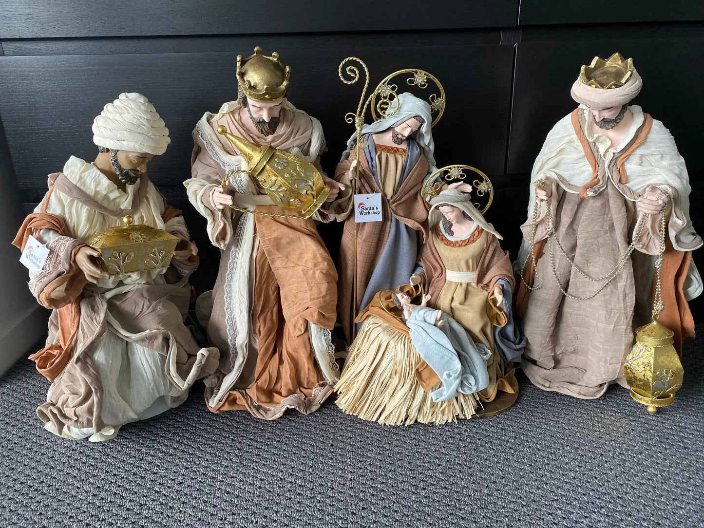 18.75” Christmas decor handmade religious nativity - Handmade Religious Christmas Decor (51 cm)