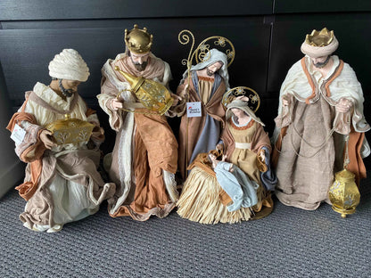18.75” Christmas decor handmade religious nativity - Handmade Religious Christmas Decor (51 cm)