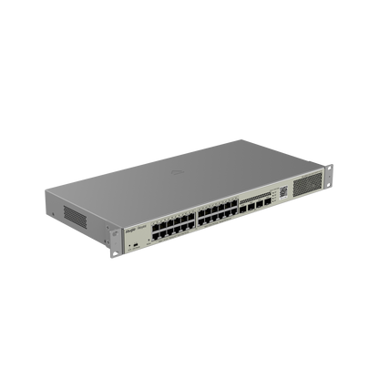 RG-NBS3100-24GT4SFP-P-V2 28-Port Gigabit Layer 2 Cloud Managed PoE Switch – 24 PoE+ Ports, 4 SFP Uplinks, 370W, Enterprise-Class
