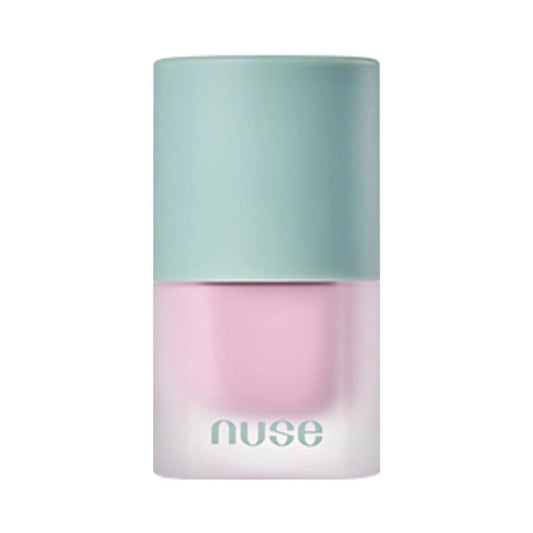 Cheek blush mousse jar with pink gel base and teal cap