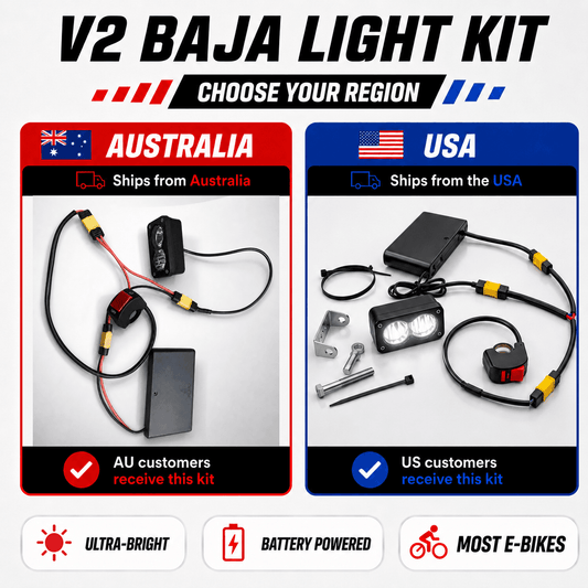 Baja light kit with wiring harness and LED headlight module