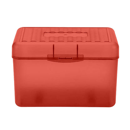1Pc Index Card Holder,Index Card File with Flip Top,Plastic Card Holders,Note Flash Card Organizer Case,Index Card Holder,Photo Boxes Storage,Notecard Recipe,Holds Ideal for Filing Cards(Red) Red