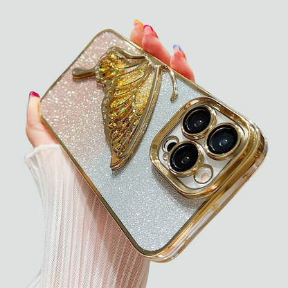 Gradient Butterfly iPhone Shockproof Clear Case
