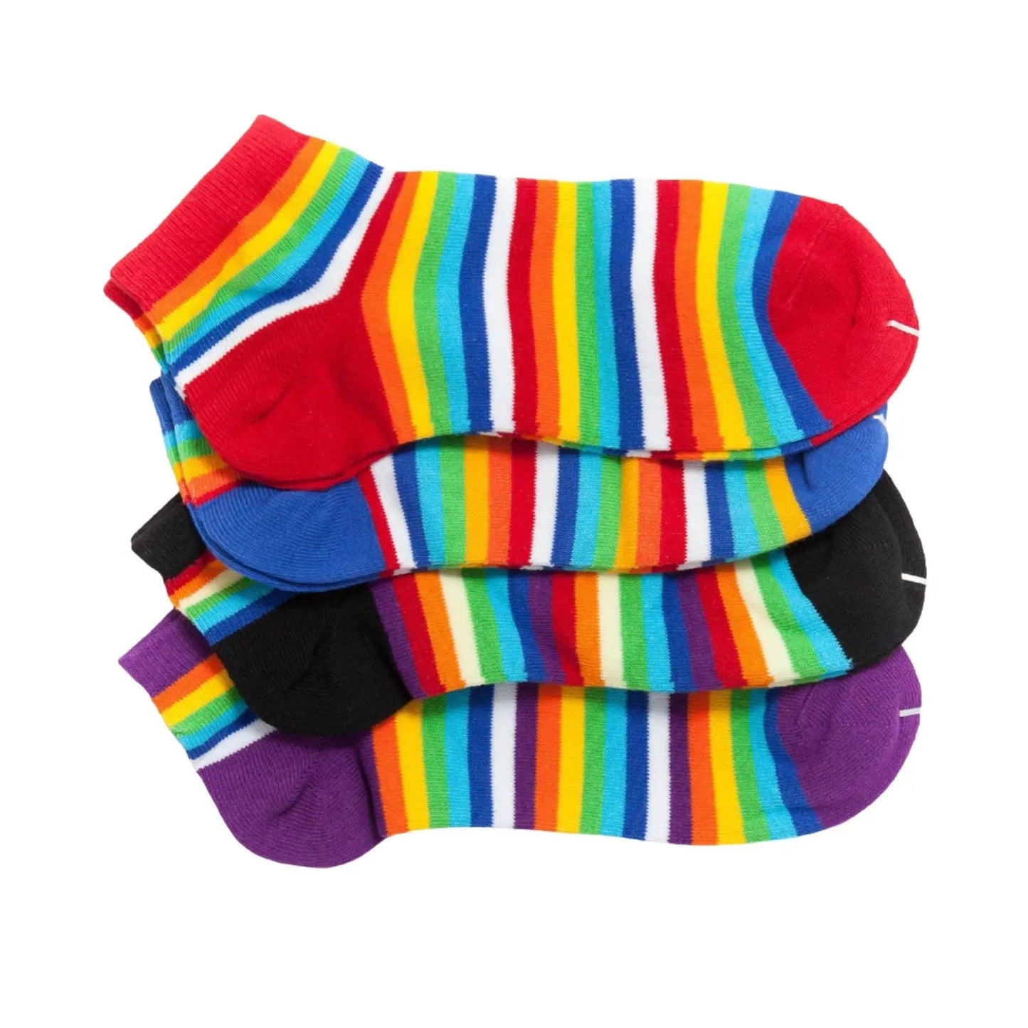 4 Pairs Rainbow Socks Ankle Cotton Socks 2-8 for Women