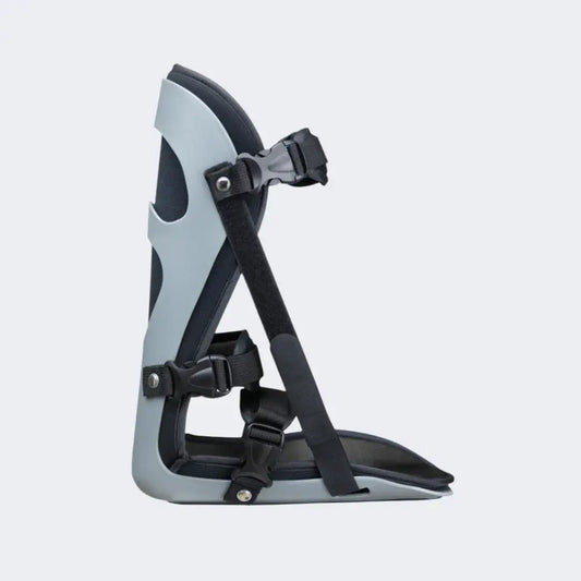 b:joynz night splint ankle brace in light blue and black with adjustable straps