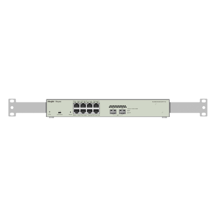 RG-NBS3100-8GT2SFP-P-V2 10-Port Gigabit Layer 2 Cloud Managed PoE Switch – 8 PoE+ Ports, 2 SFP Uplinks, 125W, Fanless, Enterprise-Class