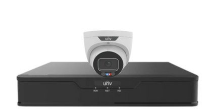 Uniview x4 6MP Triguard Turret Fixed CCTV IP Camera Kit with 4-Channel NVR & HDD IPC3636SS-ADF28KMC-I1