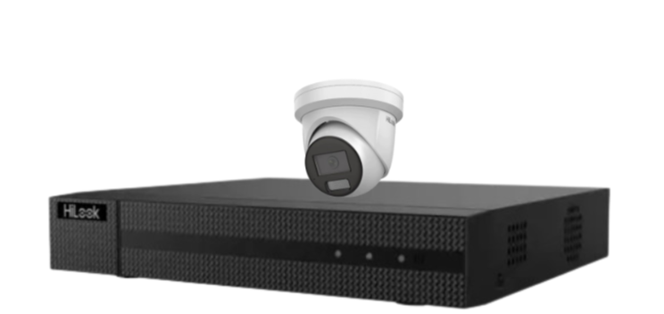 HiLook IPC-T282H-MU  (REPLACED BY T381H)  8MP AI Fixed Turret Network CCTV Camera 4K Kit – Includes 4 Cameras + 4CH NVR + HDD